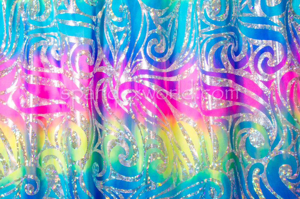 Pattern/Abstract Hologram (Hot Pink/Blue/Yellow Multi)