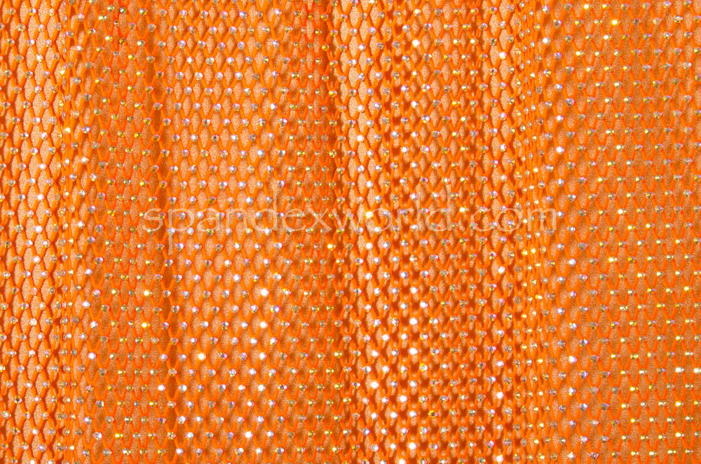Diamond Stone Fishnet (Neon Orange/Silver holo)