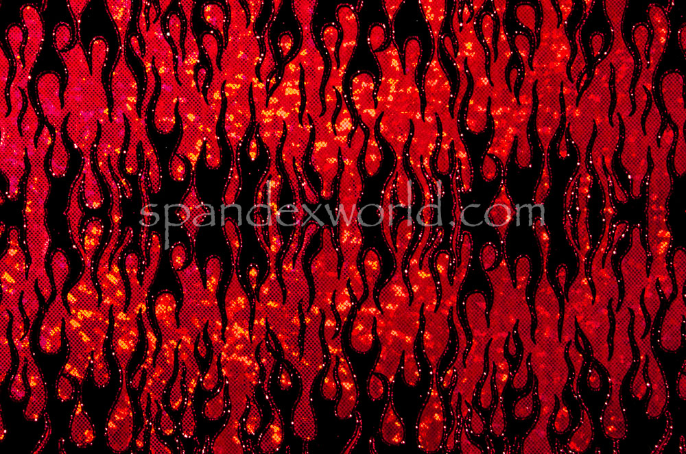 Red Holographic Nylon Spandex Fabric by-the-yard– Peridot Clothing