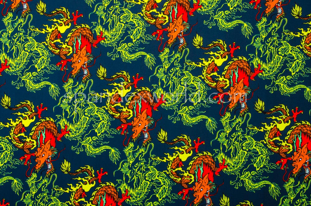Animal Prints spandex (Dark Navy/Yellow/Red/Multi)