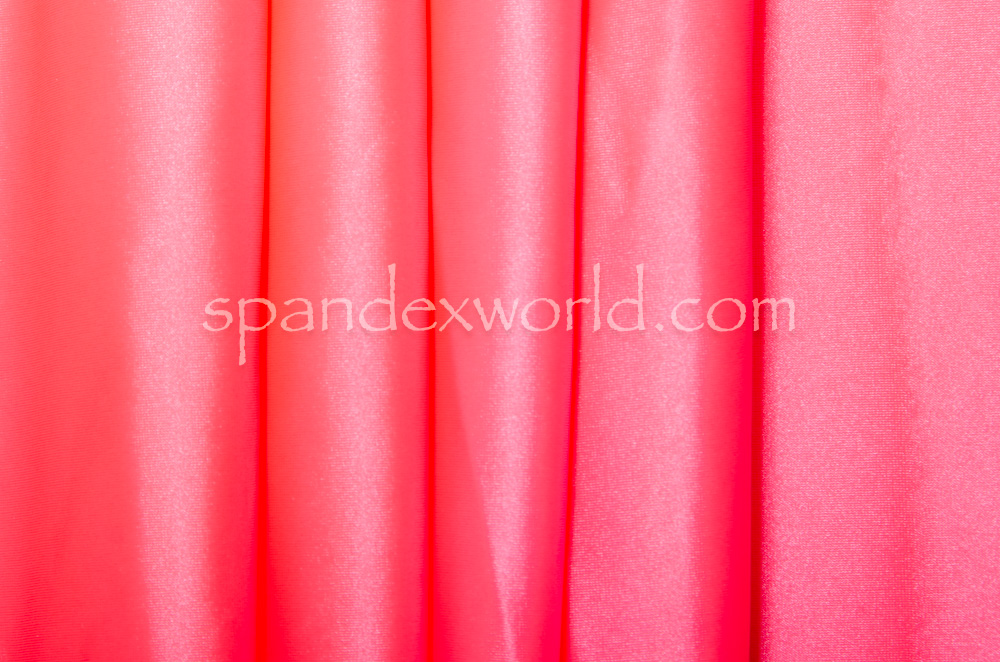 Satin Spandex- Medium Weight -45'' (Neon Coral)