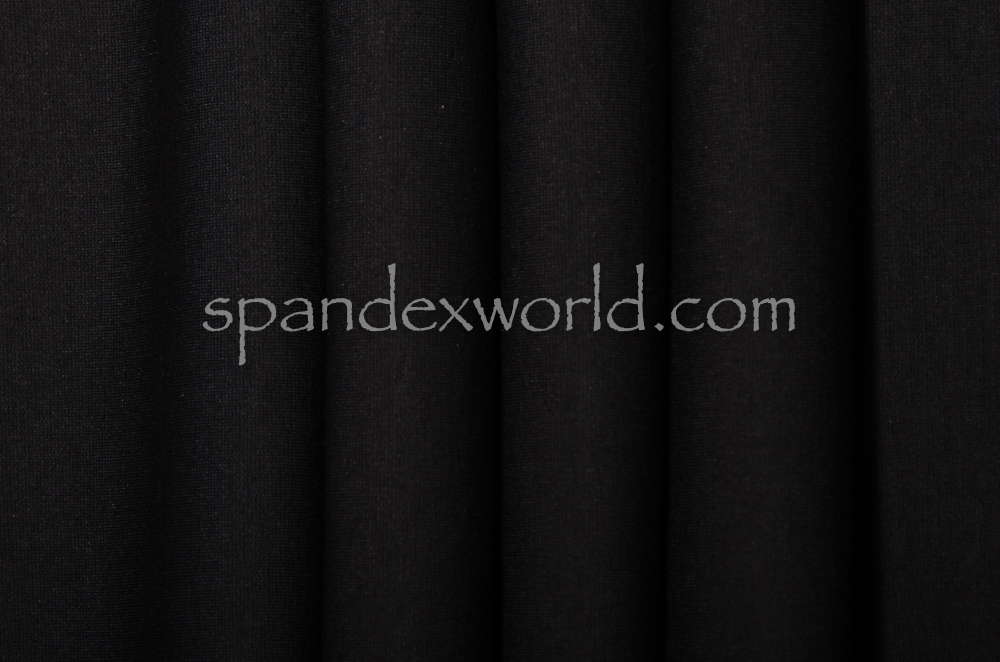 2-Way Stretch Medium Weight Ponte De Roma (Black)