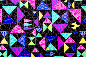 Abstract Prints Spandex (Black/Pink/Multi)