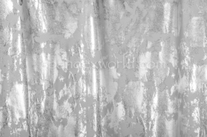 Cloud Metallic Foil Pattern Spandex (White/Silver)