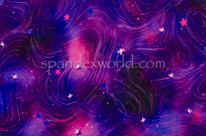 Abstract prints Spandex (Purple/Pink/Multi)