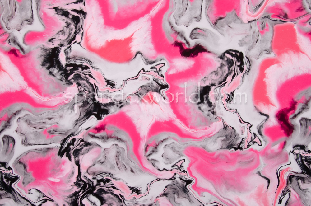 Tie Dye  Spandex (Pink/Black/Multi)