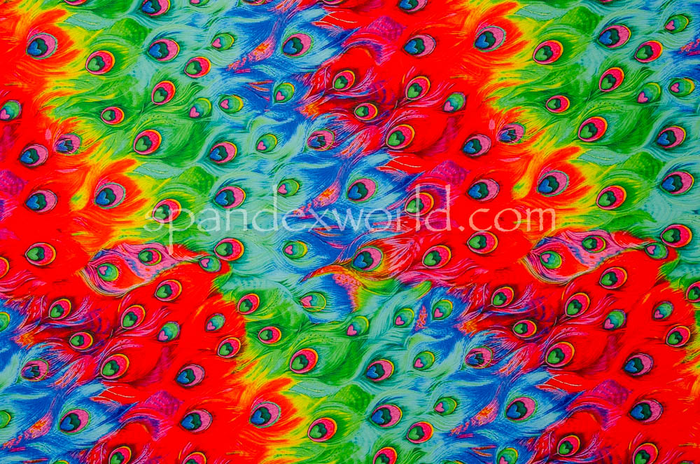 Colorful Bird Feathers- Spandex Global