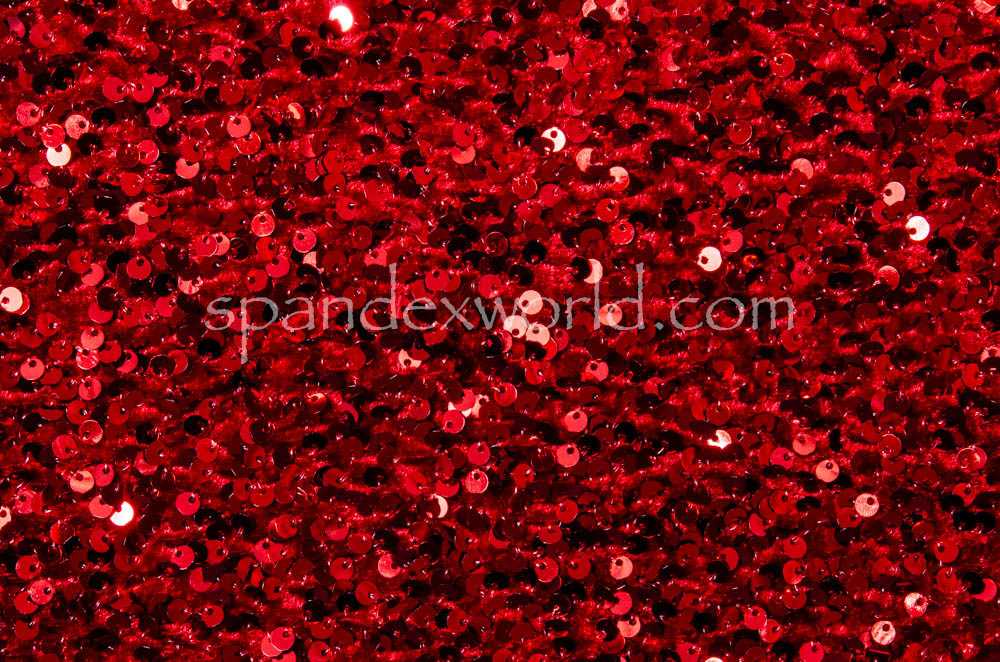 Stretch Sequins (Red/Red)