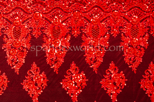 Non-Stretch Embroidery Sequins (Red/Red) 