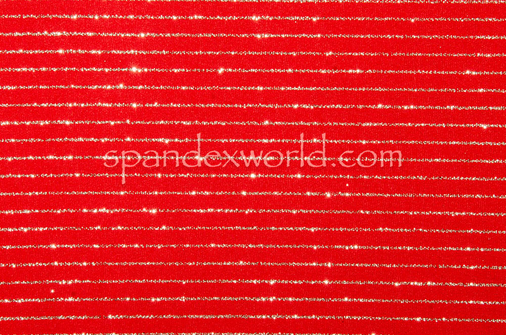 Glitter Pin Stripes- (Red/Silver)