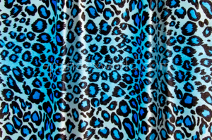 Leopard Pattern velvet (Baby Blue/Black/Multi)
