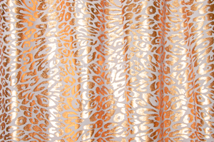 Circular Knit Cheetah Print Foil (White/Rose Gold)