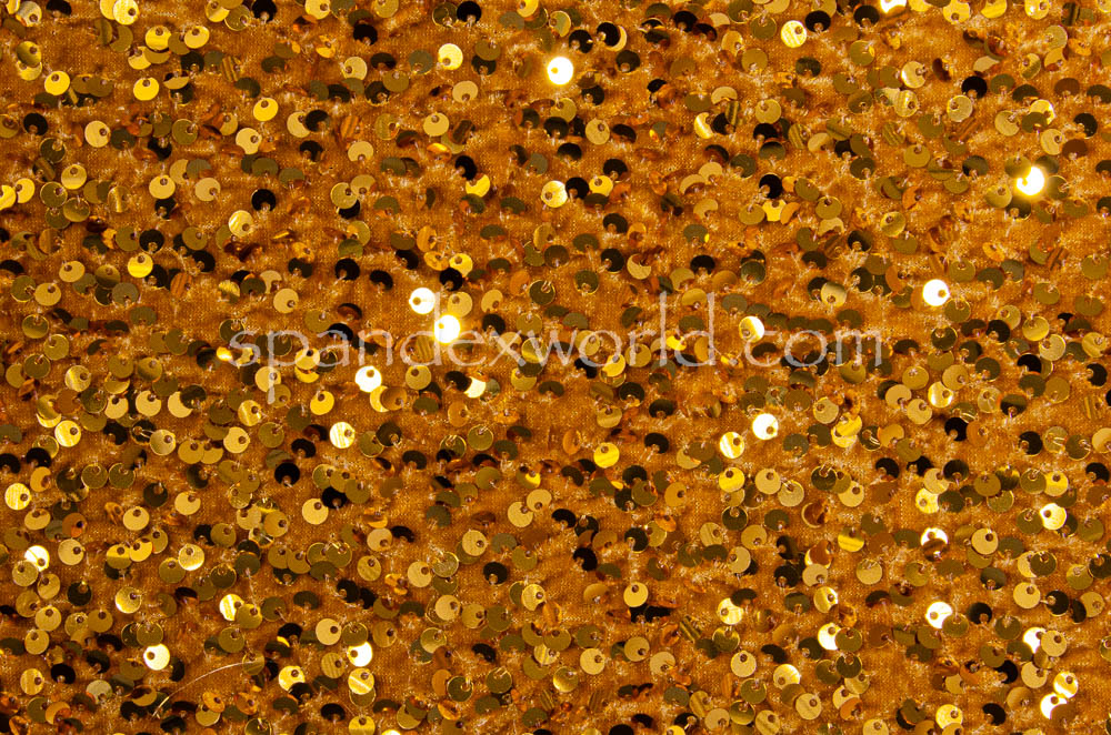 Stretch Sequins Velvet (Antique Gold/Antique Gold)