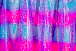 Tie Dye Shatter Glass  Hologram (Turquoise/Hot Pink/Multi)