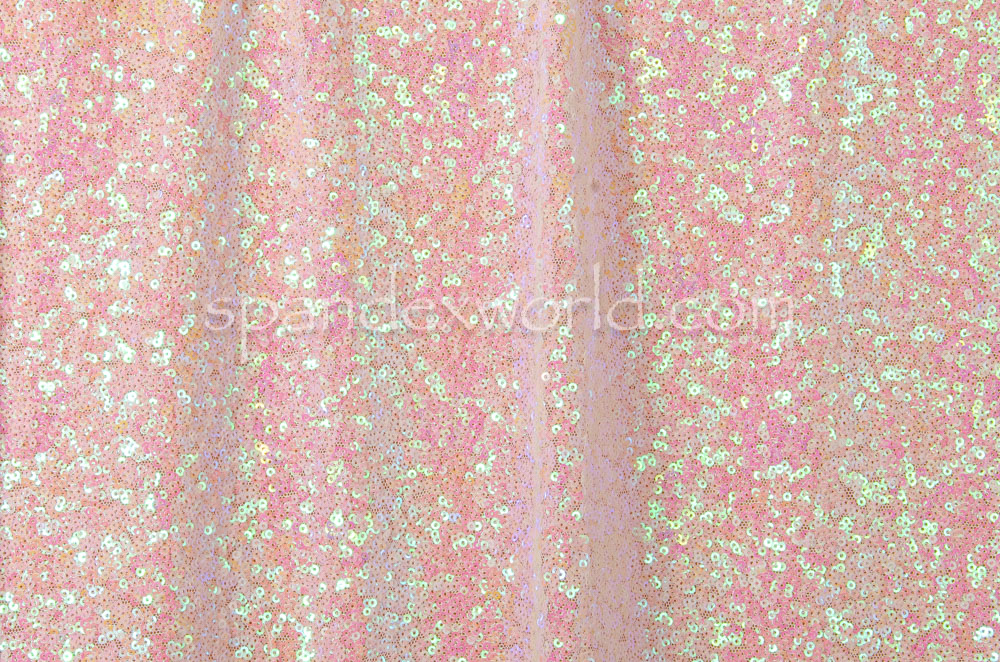 Stretch Sequins (White/Pink Pearl)