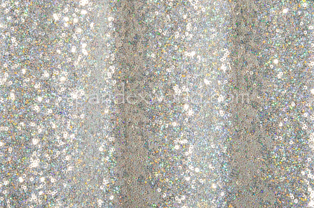 Stretch Sequins (White/Silver)