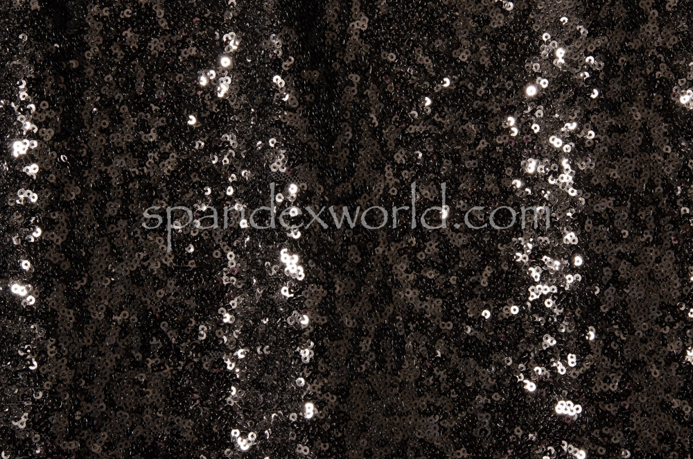 Stretch Sequins (Black/Black)