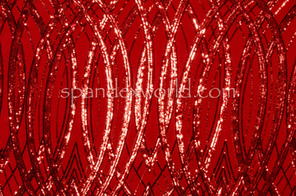 Stretch Sequins (Red/Red)