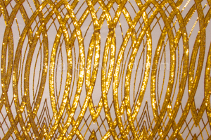 Stretch Sequins (White/Gold)