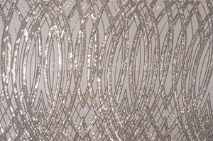 Stretch Sequins (White/Silver)