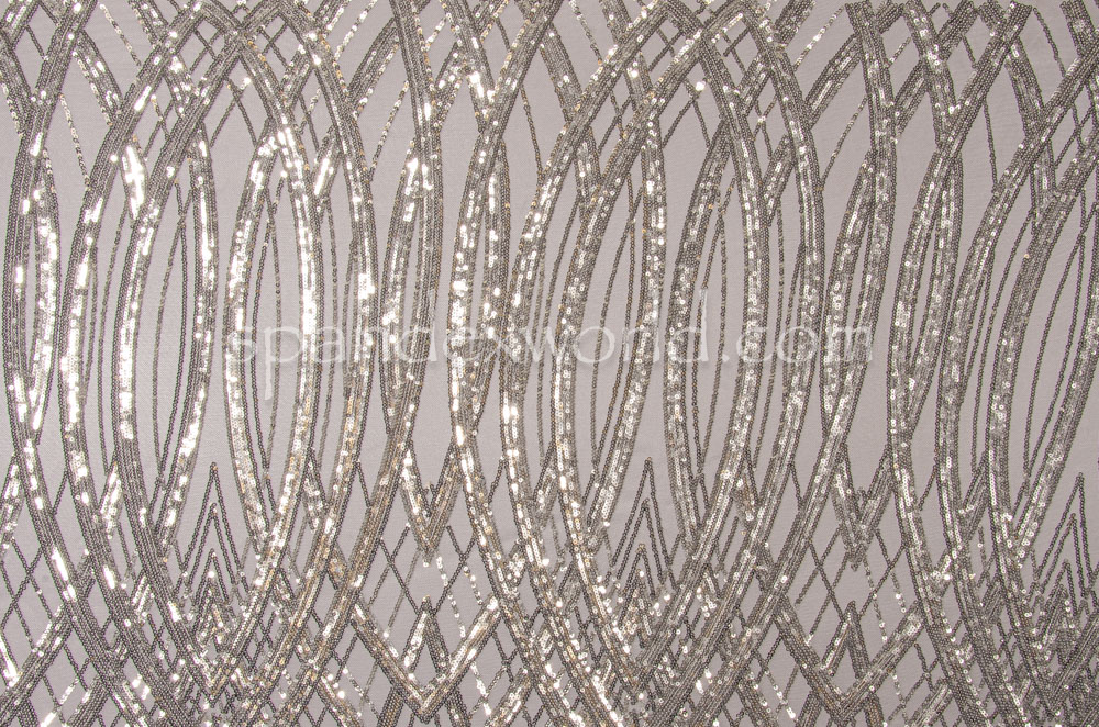 Stretch Sequins (White/Silver)