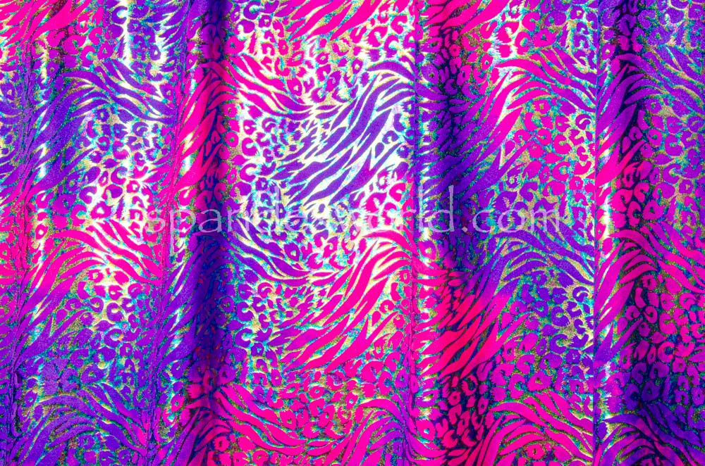 Animal Prints Hologram (Purple/Fuchsia/Multi)