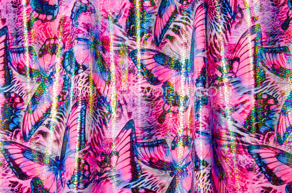 Pattern Abstract Hologram(Pink/Purple/Multi)