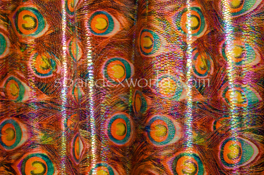 Pattern Abstract Hologram(Orange/Green/Multi)