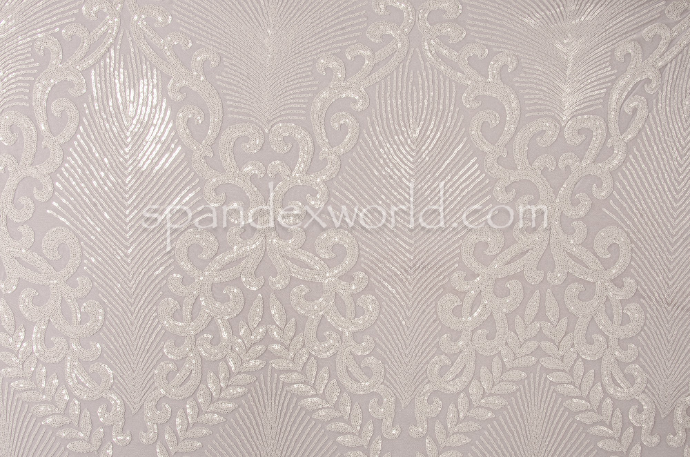 Stretch Sequins (White/White)