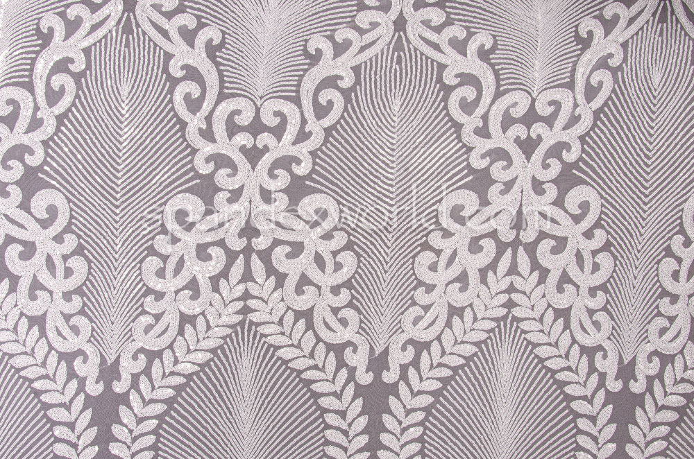 Stretch Sequins (White/White)