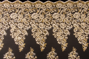 Non Stretch Sequins (White/Gold)