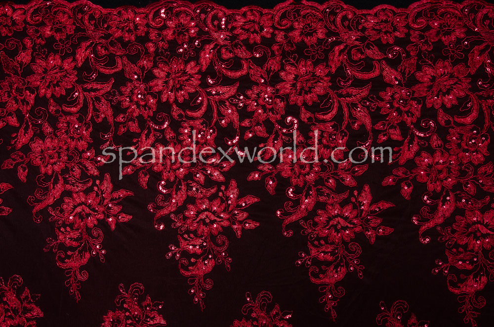Non Stretch Sequins (Burgundy/Burgundy)