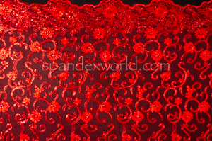 Non Stretch Sequins (Red/Red)