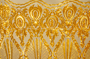 Stretch Sequins (Nude/Gold)