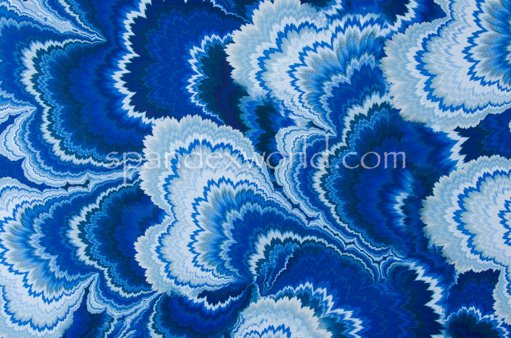 Abstract prints Spandex (Blue/Multi)