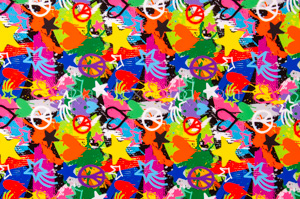Abstract prints Spandex (Neon/Multi)