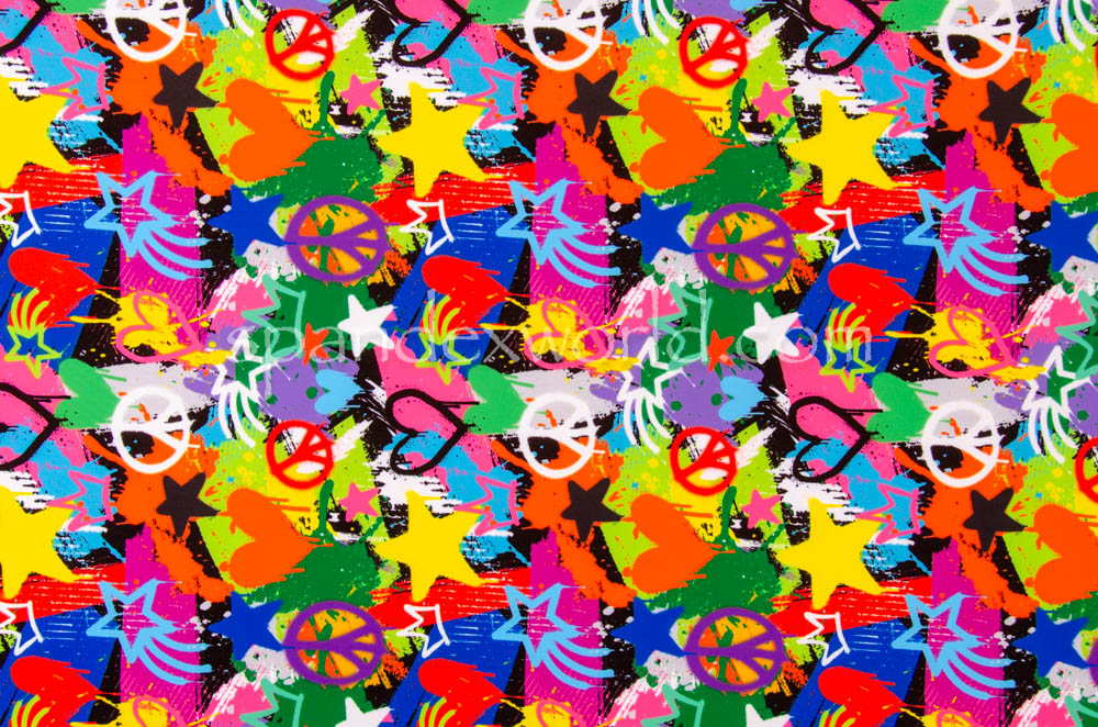 Abstract prints Spandex (Neon/Multi)
