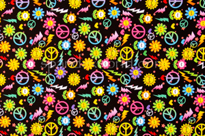 Abstract prints Spandex (Black/Neon/Multi)