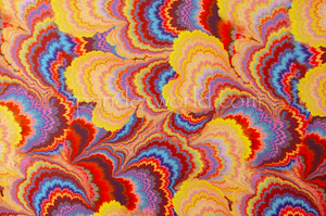 Abstract prints Spandex (Yellow/Blue/Multi)