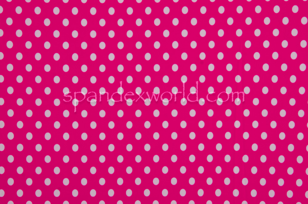 Printed Polka Dots (Hot Pink/White)