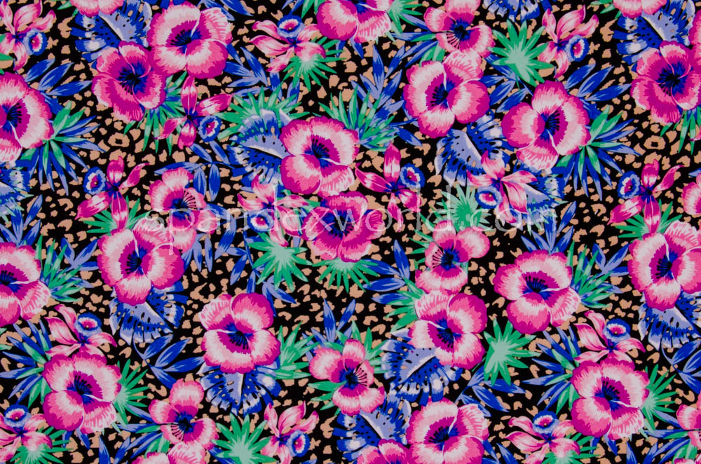 Floral Prints (Fuchsia/Blue/Multi)