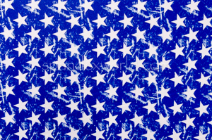 Printed Star (White/Blue)