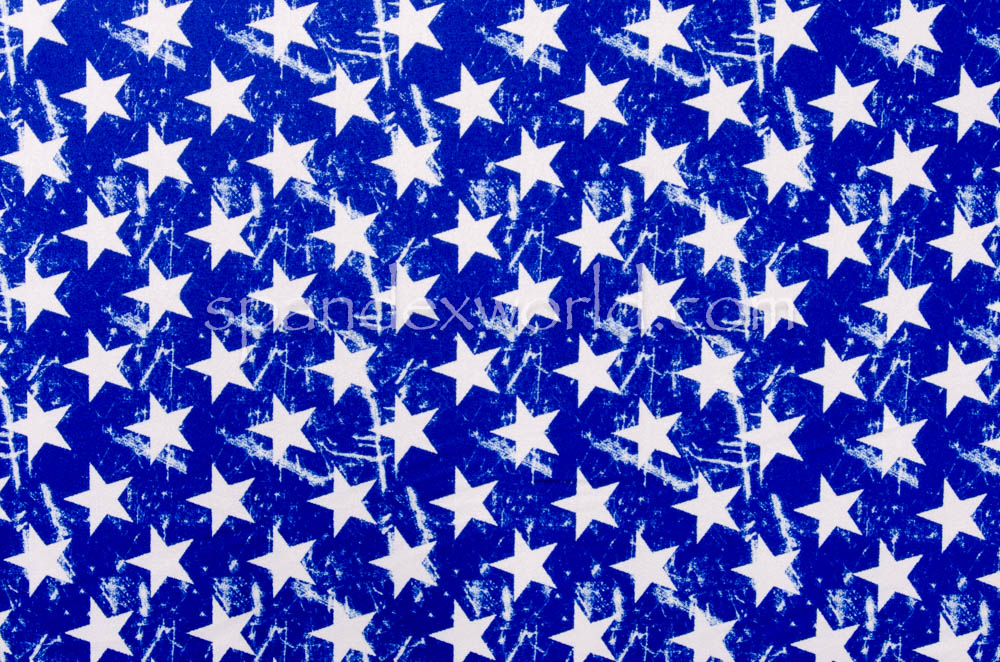 Printed Star (White/Blue)