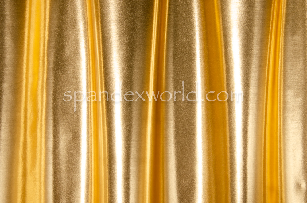 4 Way Stretch Metallic Foil-Shiny Poly Spandex (Gold)