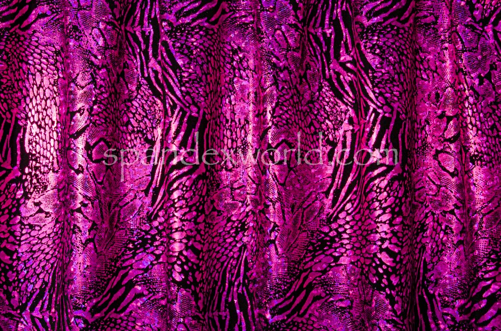 Animal Print Hologram (Black/Fuchsia)