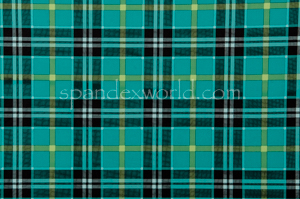 Printed Spandex (Teal/Black/Multi)