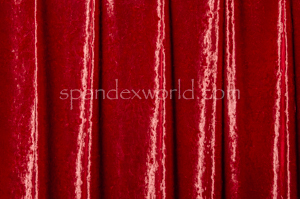 4 way Stretch Crushed Velvet (.Red)