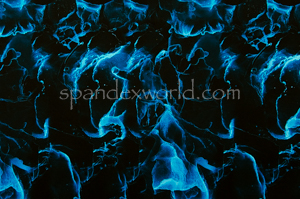 Tie Dye Spandex (Black/Blue)