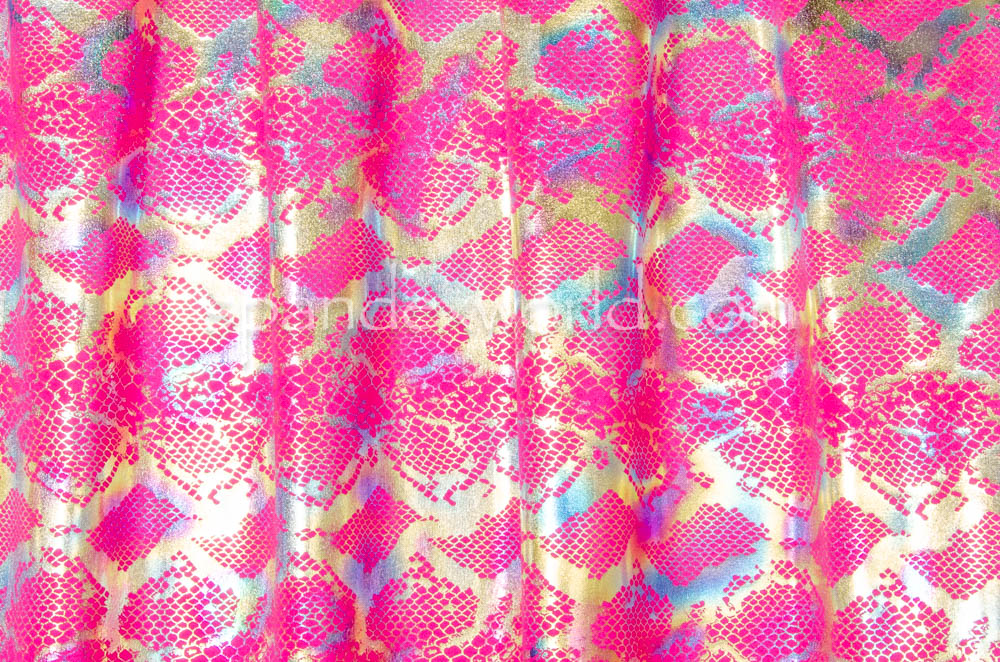 Snake Pattern Hologram (Hot Pink/Irid)