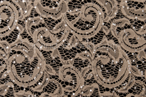 Stretch Sequins Lace (Taupe Grey/Silver)